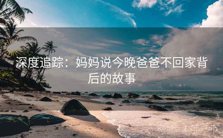 深度追踪:妈妈说今晚爸爸不回家背后的故事 深度追踪:妈妈说今晚爸爸不回家背后的故事